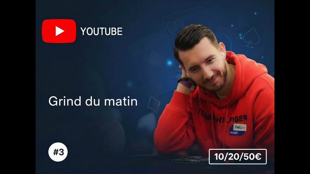 Morning Grind ☀️ On met la PRESSION d&egrave;s le matin ! MTT 10&euro; / 20&euro; / 50&euro;