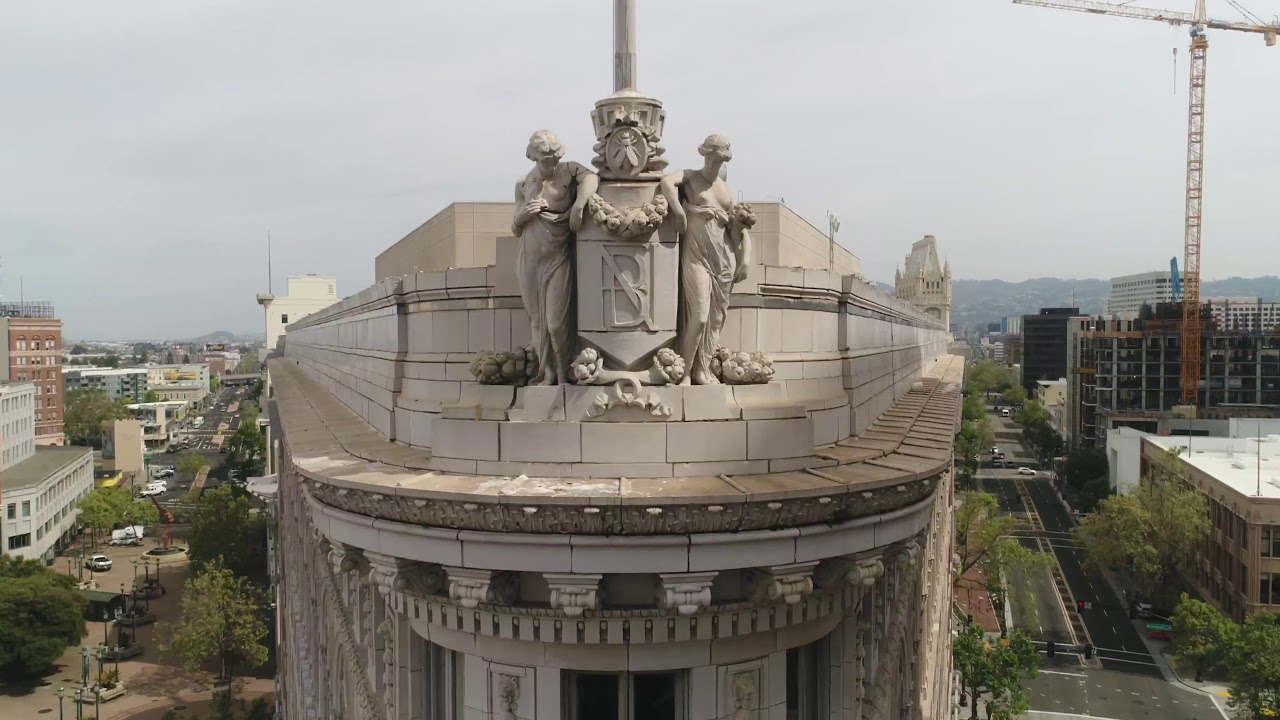 OAKLAND CALIFORNIA DOWNTOWN BEAUTIFUL DRONE FOOTAGE 4K