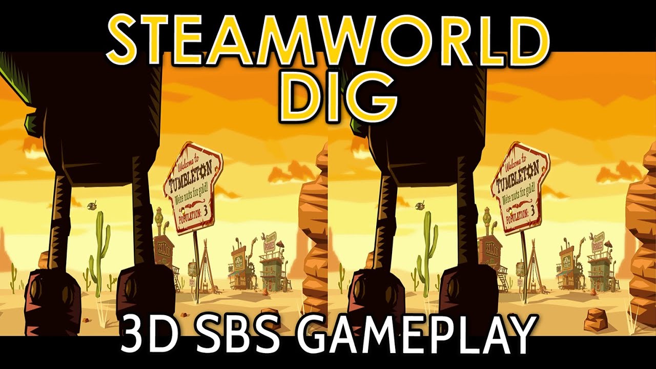 Digging down deep in STEAMWORLD DIG (3D SBS) | 2D to 3D video conversion using OWL3D