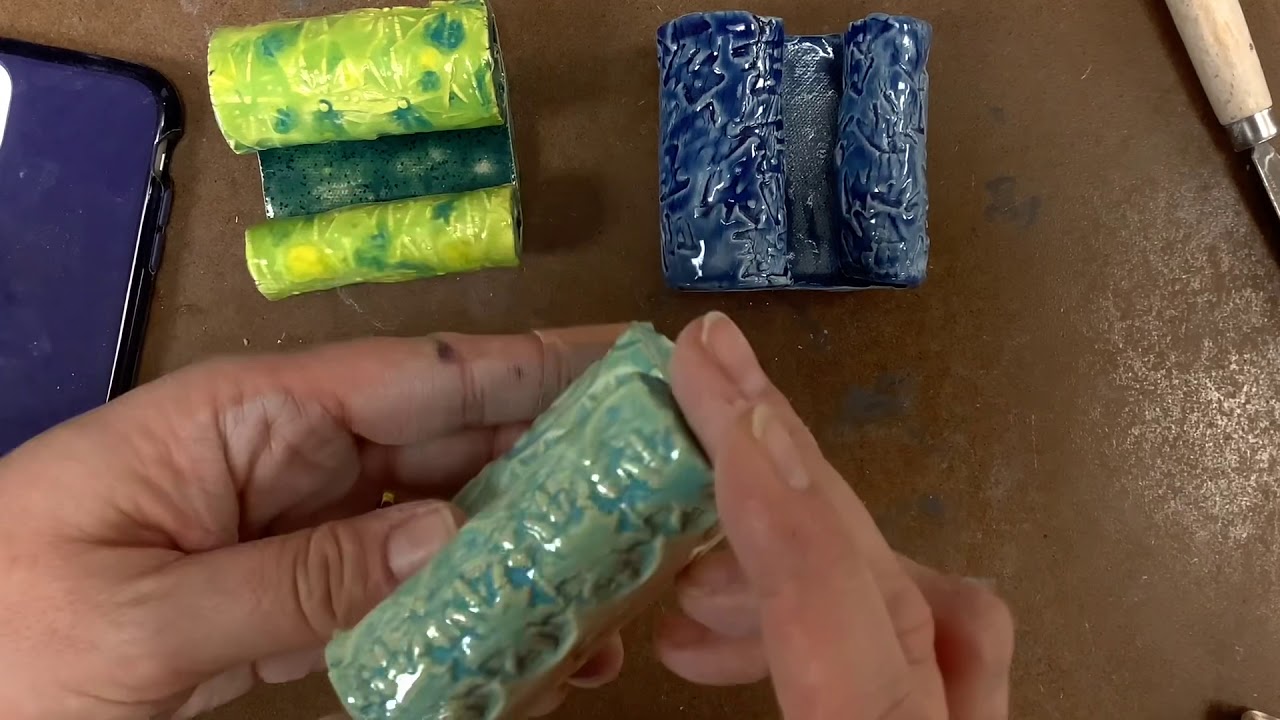 How to make a ceramic cell phone holder with a clay slab