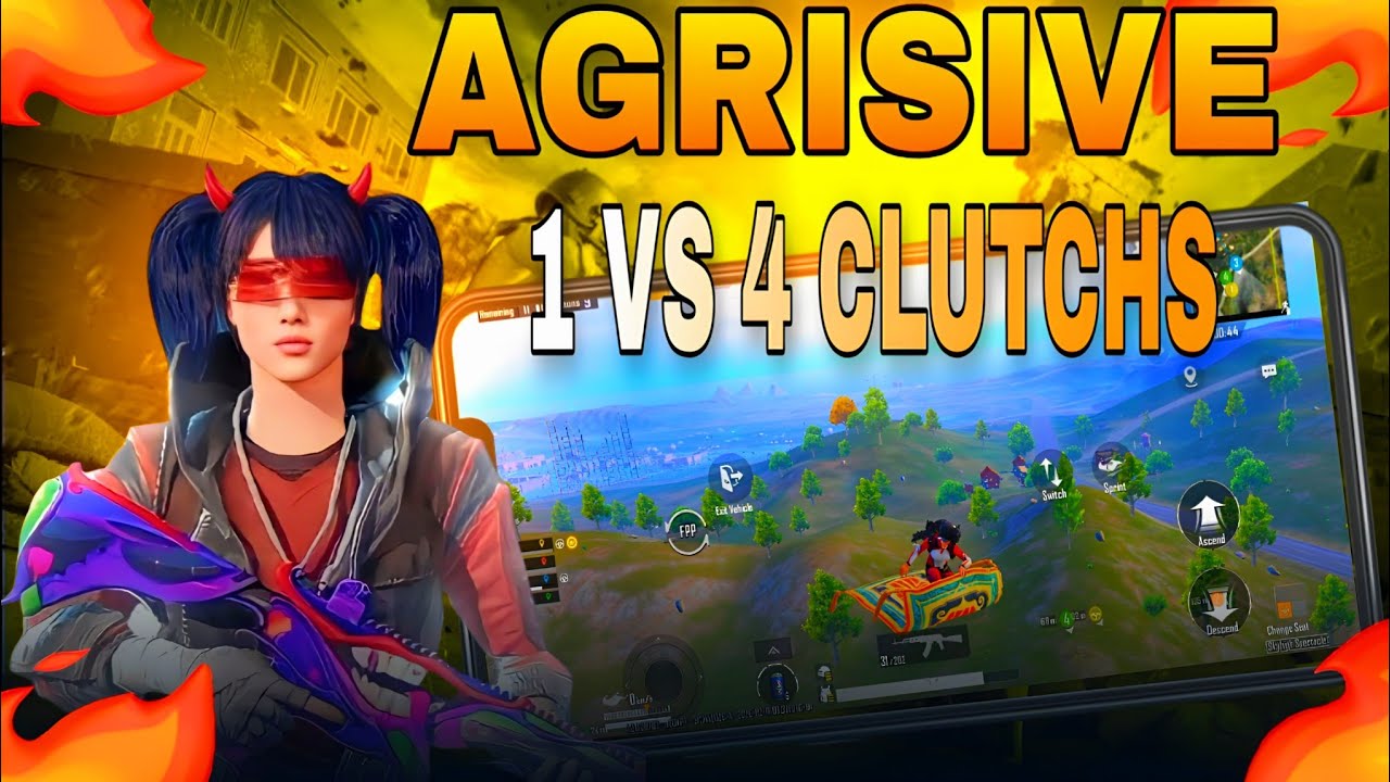 AGRISIVE 1 VS 4 CLUTCHS | Insane Solo Squad Gameplay | Epic Comeback Moments