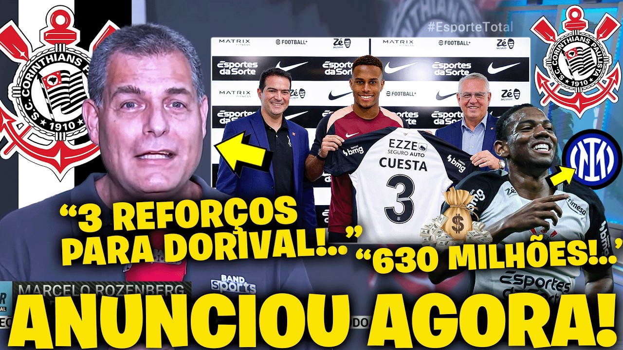 💣BOMBA NESSA QUINTA! 3 REFORÇOS DO CORINTHIANS PARA LIBERTADORES! E PROPOSTA POR ANDRÉ