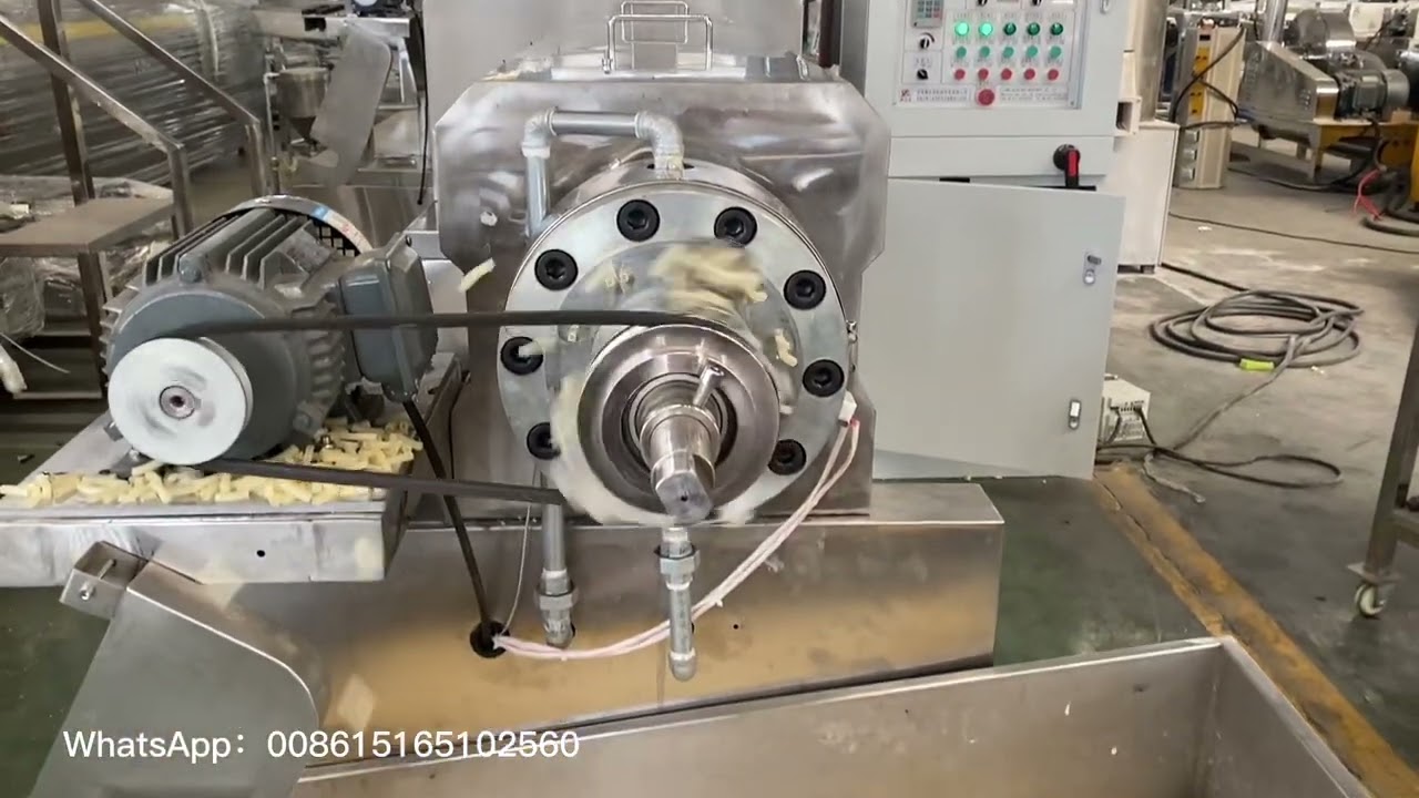 Starch wheat flour pellet chips production line single screw Extruder