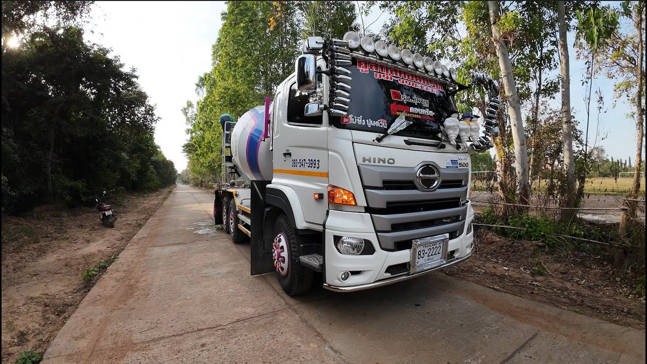 Concrete Mixer Trucks EP. 10 เทถนนคอนกรีตเสริมเหล็กวายเมต
