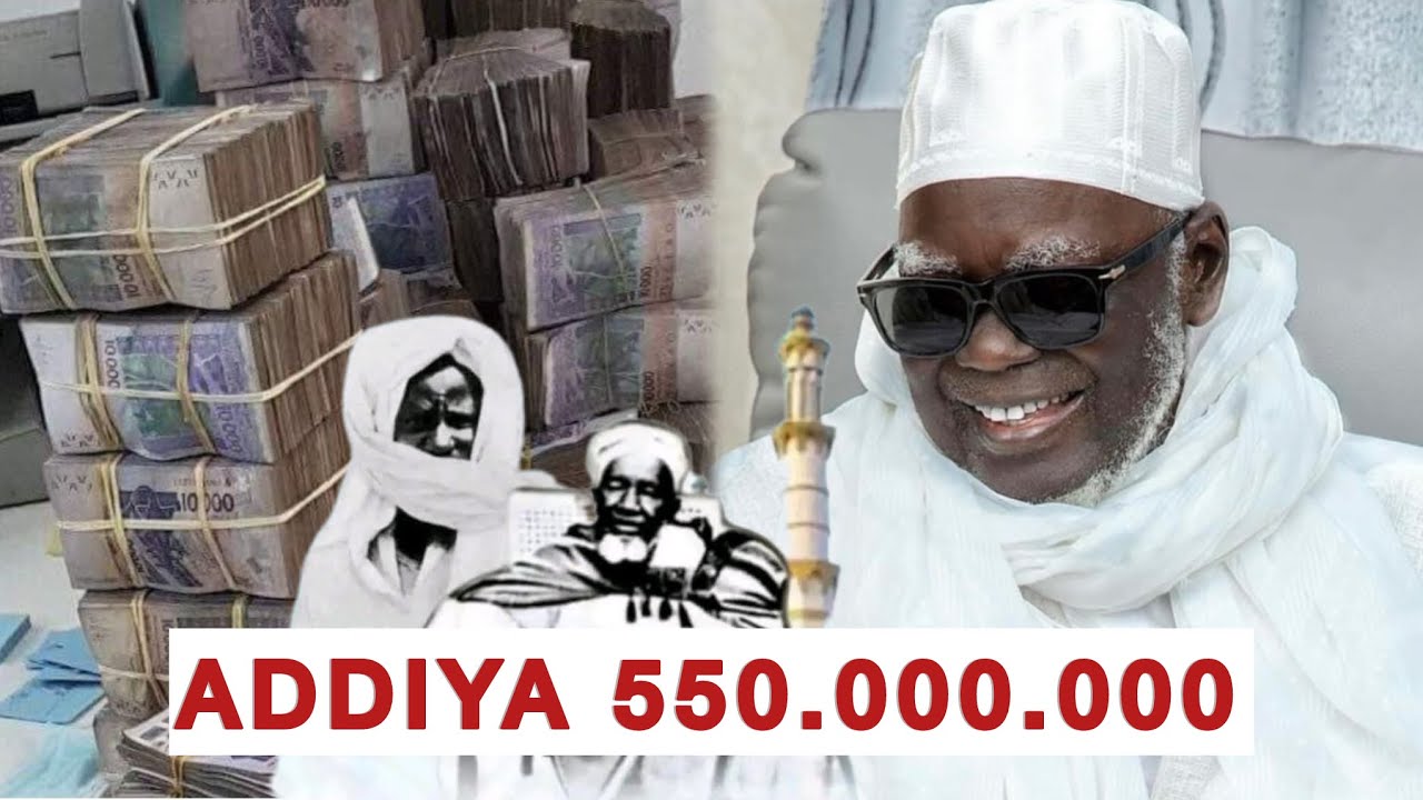 🚨Adiyyah Darou Salam 550 millions FCFA remis au Khalife Serigne Mountakha Mbacké ce lundi 5 janvier