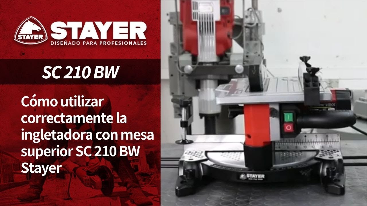 Cómo utilizar correctamente la ingletadora con mesa superior SC 210 BW Stayer