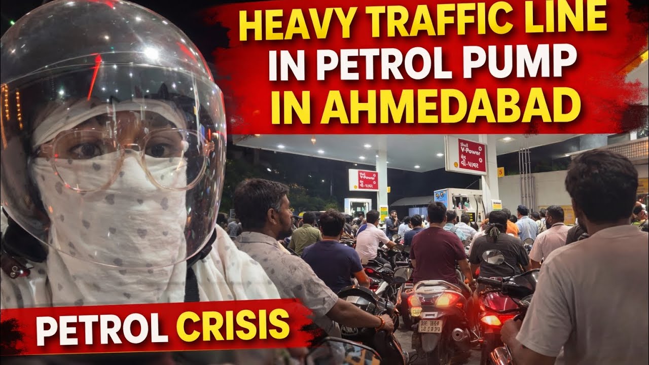 Petrol Crisis in Ahmedabad 🚨 Long Queue at Petrol Pump #ahmedabad #petrol #crisis #gujarat #vlog 