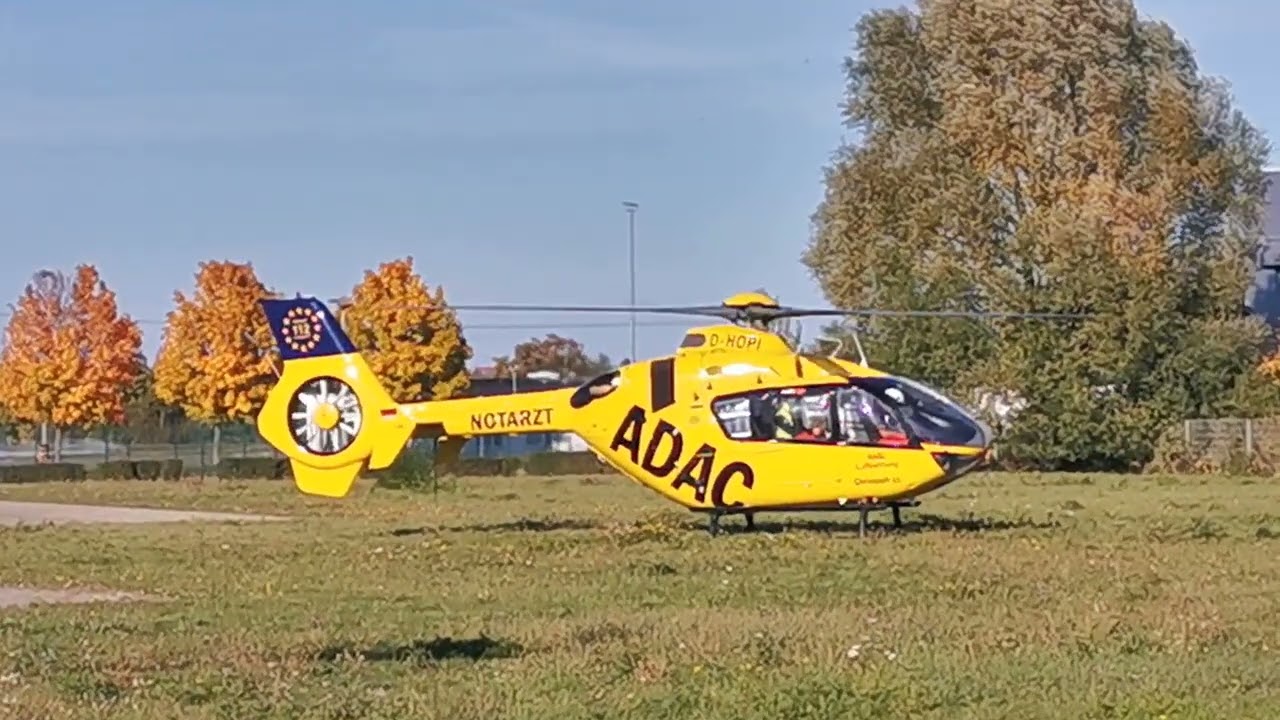 ADAC Luftrettung Christoph 63 Maschinentest in Dölzig