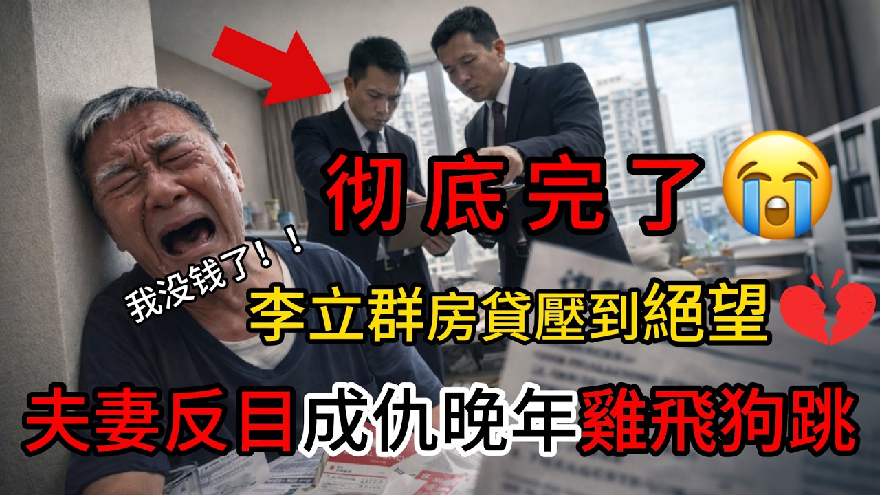 徹底完了，李立群房貸壓到絕望，夫妻反目成仇晚年雞飛狗跳😩😩😩