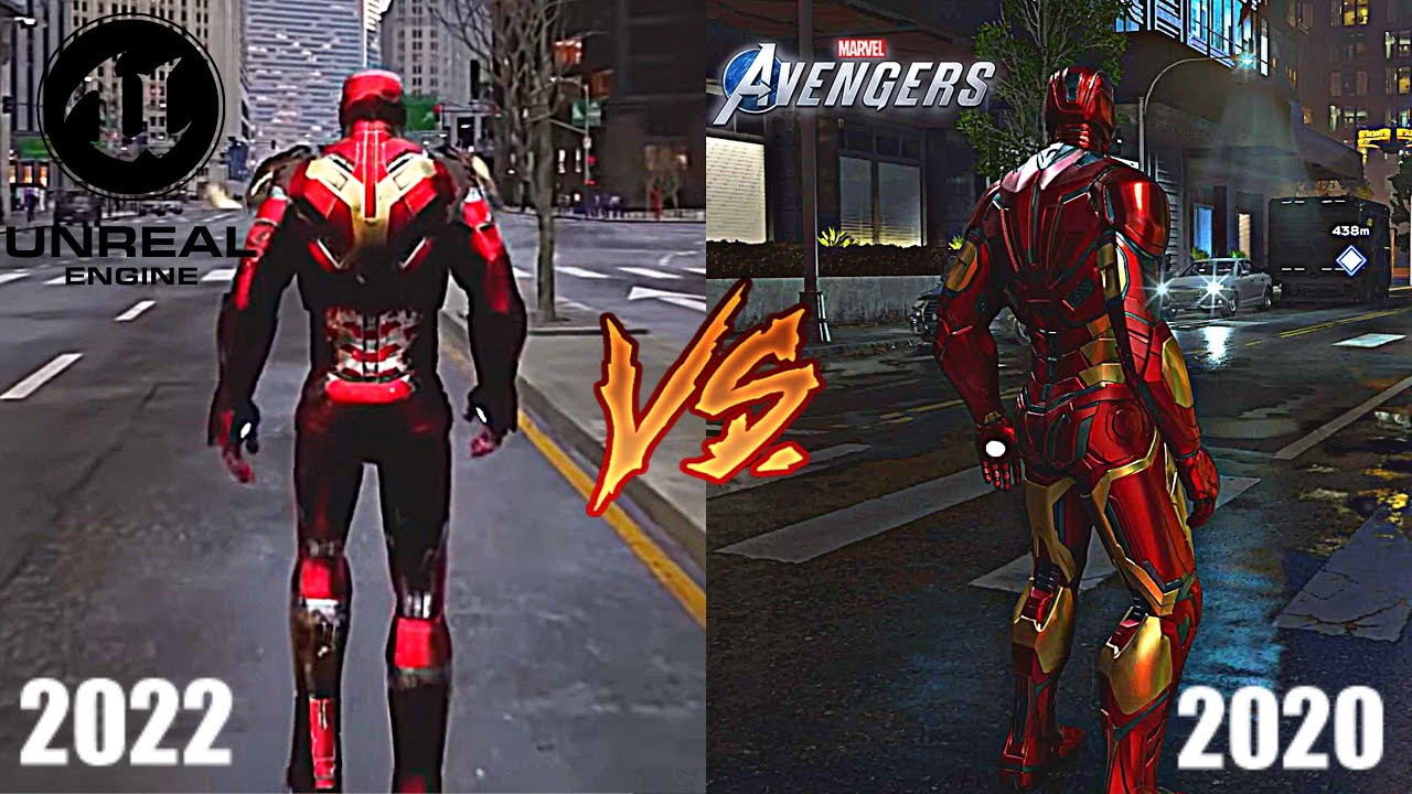 Iron Man Marvel's Avengers VS Iron Man in Unreal Engine 5 | Comparison