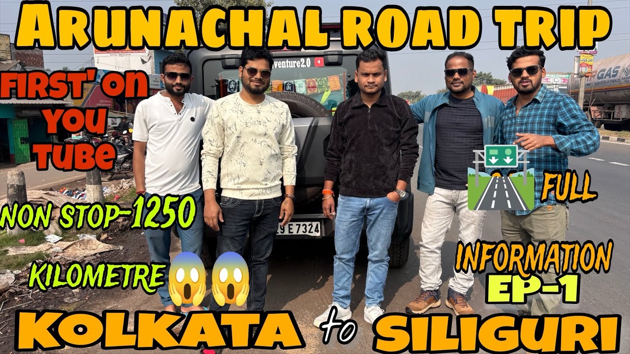 😱 1250 KM NON-STOP DRIVE | Kolaghat to Arunachal Shergaon 🚗🔥 | Thar Roxx Road Trip EP-1