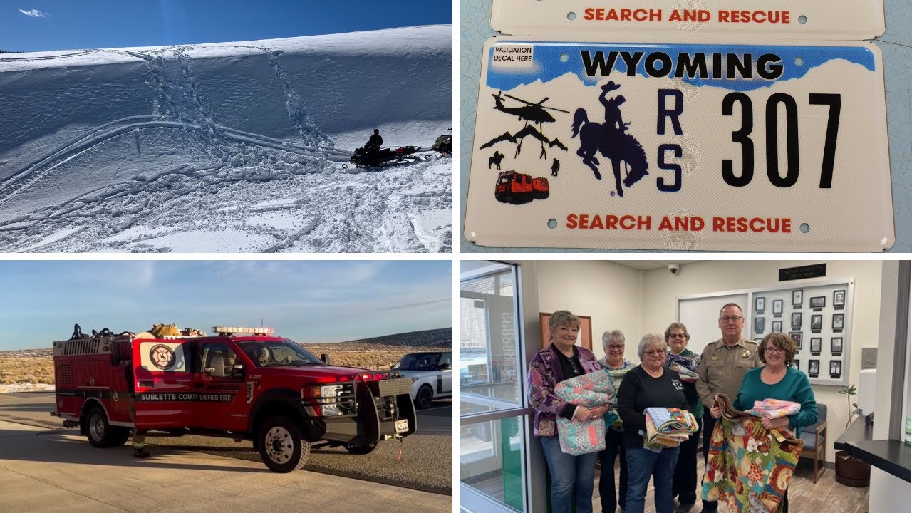 AROUND WYOMING: Snowmobile Rescue, Retiring Chief and Quilt Donation!