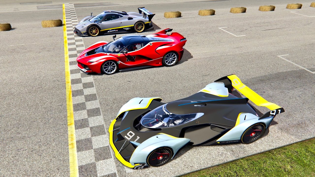 McLaren Ultimate VGT vs Ferrari FXX K vs Pagani Zonda R - Old Monza