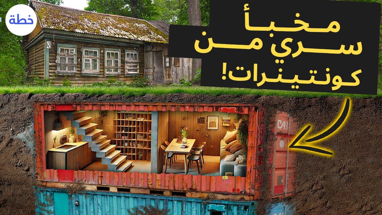 مشروع مجنون, من كونتينرات لمخبأ سري تحت الارض!!(الجزء الاول)