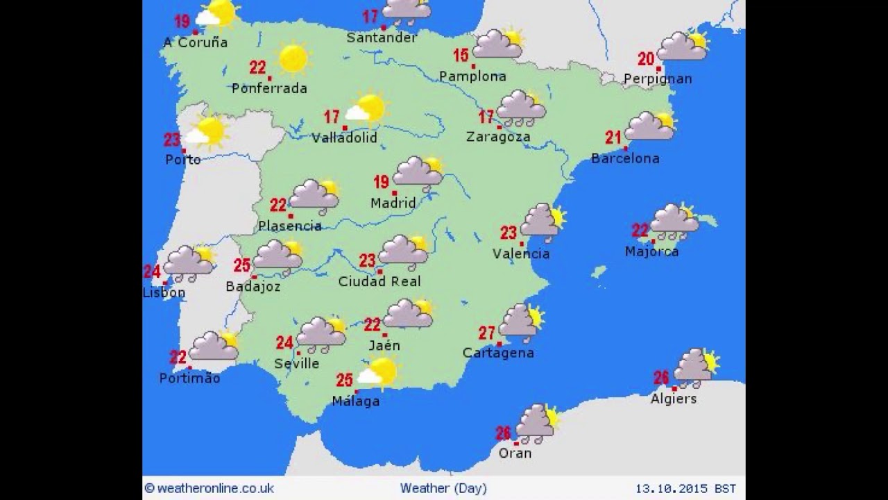 Mapa del tiempo Espa&ntilde;a