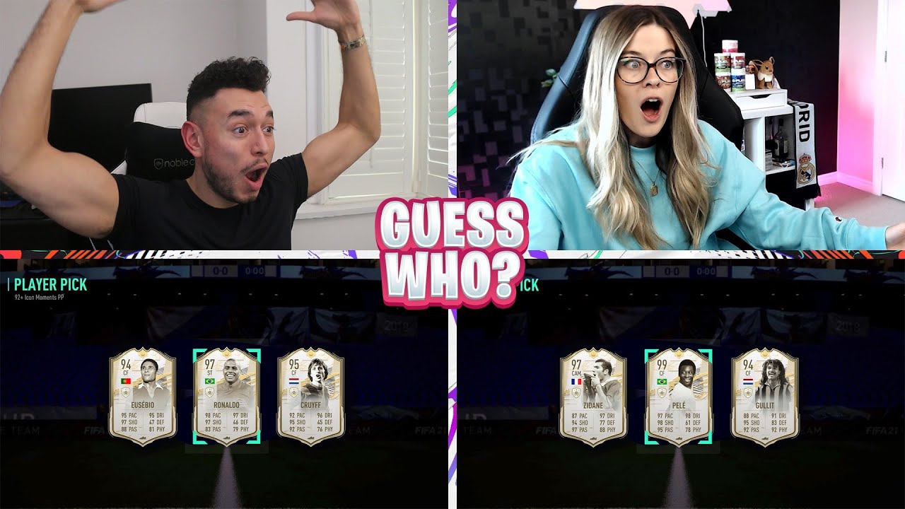 THIS IS CRAZY!!! 2X 92+ Icon Moments PP Guess Who FIFA vs Leah Revelle!!!