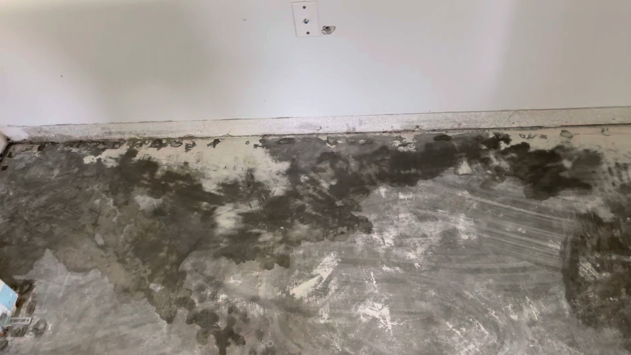 How to clean joint compound off concrete floor with ease (turn on captions)