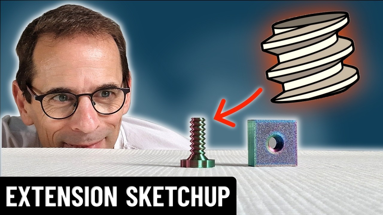 Filetages avec SketchUp en 2 Clics 🔩 Extension Universelle | Universal SketchUp Plugin for Threads