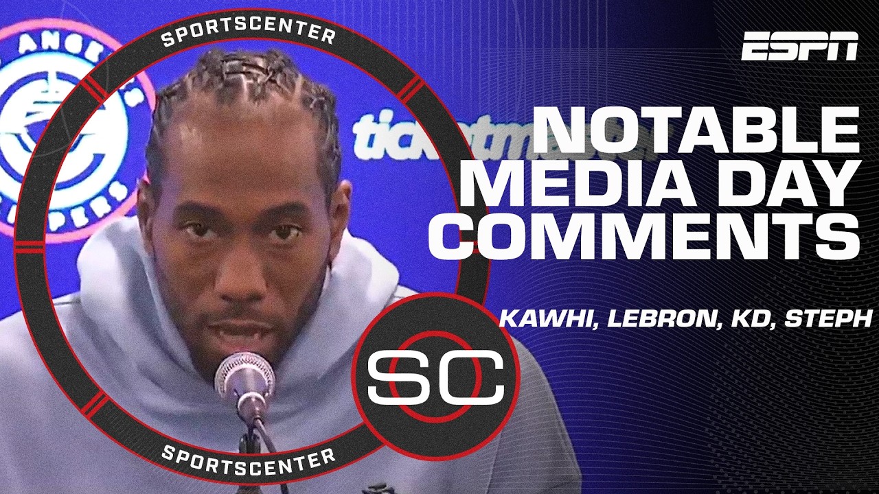 Kawhi, LeBron, KD and Steph's notable comments at NBA Media Day 🎤 | SportsCenter