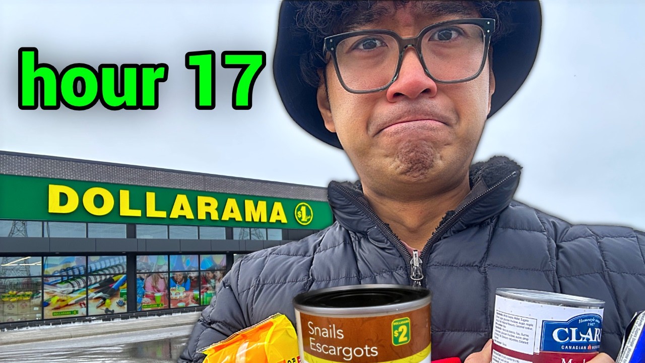 Выживать, питаясь ТОЛЬКО едой из Dollarama, в течение 48 часов.