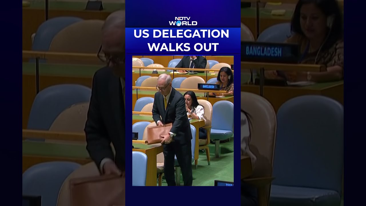 US Delegation Walks Out During Iran President's Pezeshkian UN Speech | NDTV World