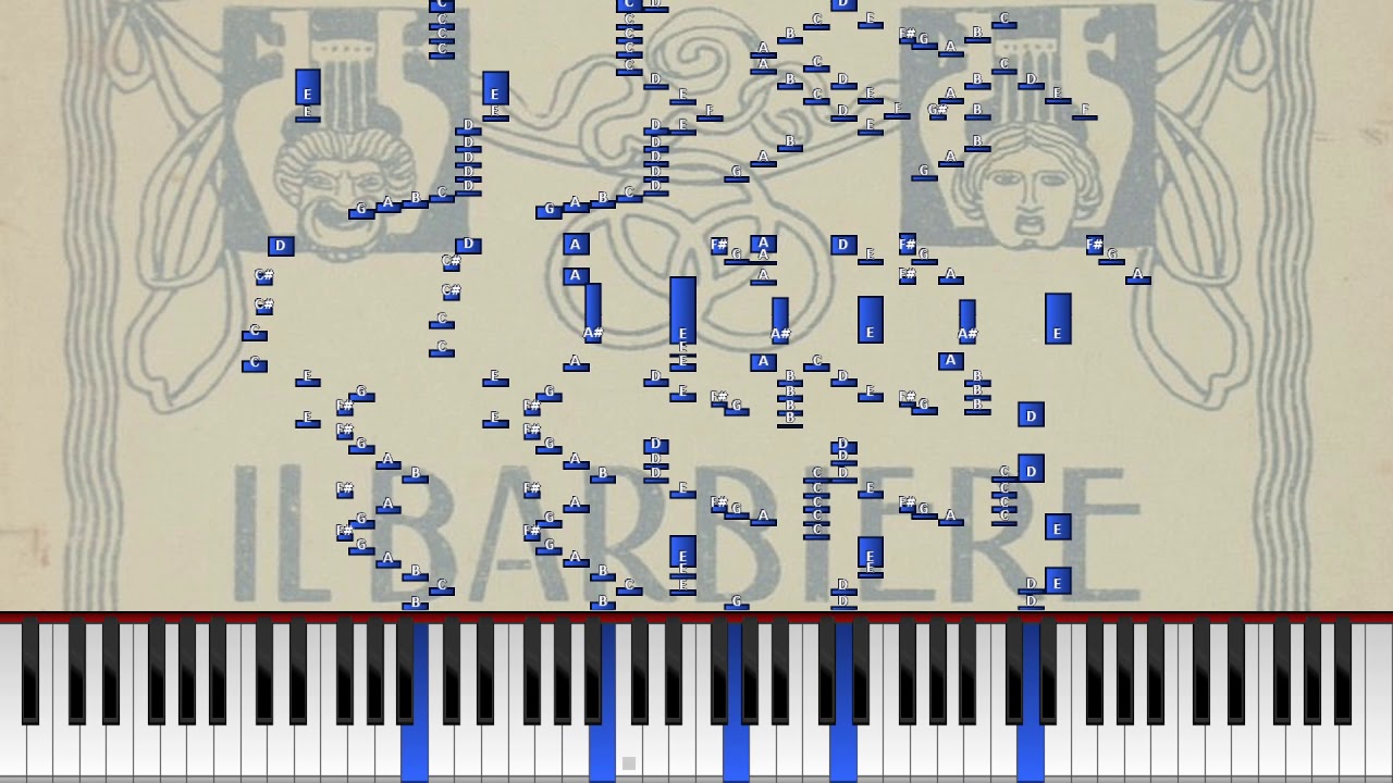 Gioachino Rossini - The Barber of Seville Overture [Synthesia Piano Tutorial]
