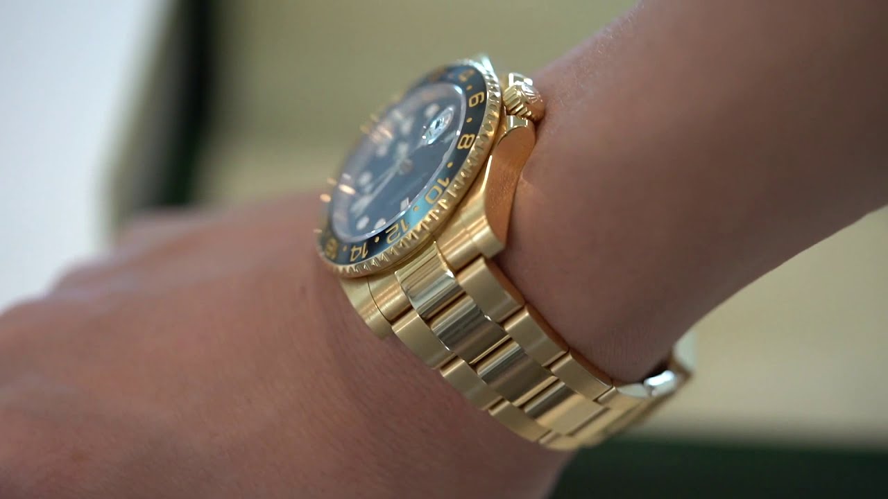 Rolex GMT Master II Yellow Gold 116718 Unboxing Review