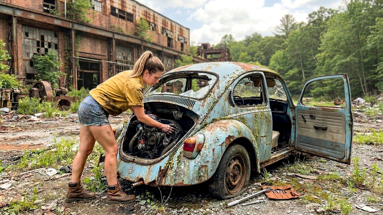 ASMR Car Restoration! 1970 VW Beetle Full Restoration – Abandoned Barn Find to Brand New Glory