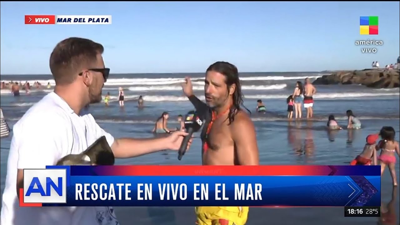 Guardavidas Rescate en vivo Playa Bristol