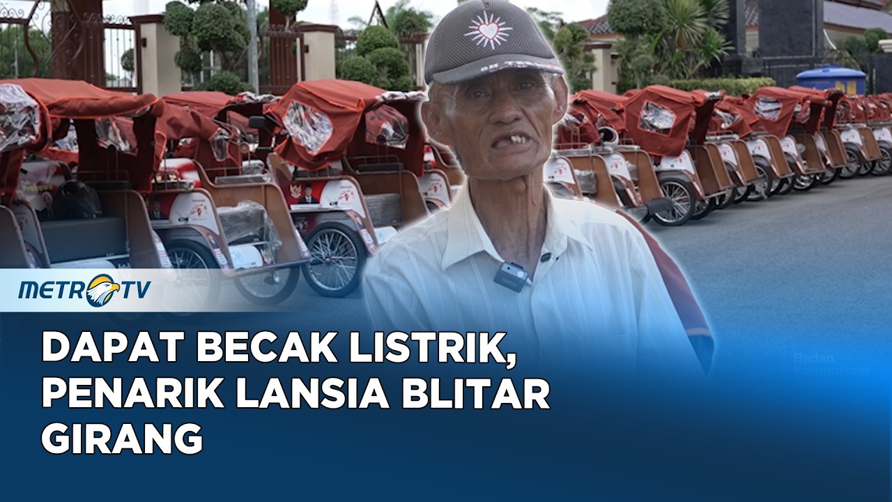 Dapat Becak Listrik, Penarik Lansia Blitar Girang: Pak Prabowo Bapak Kulo