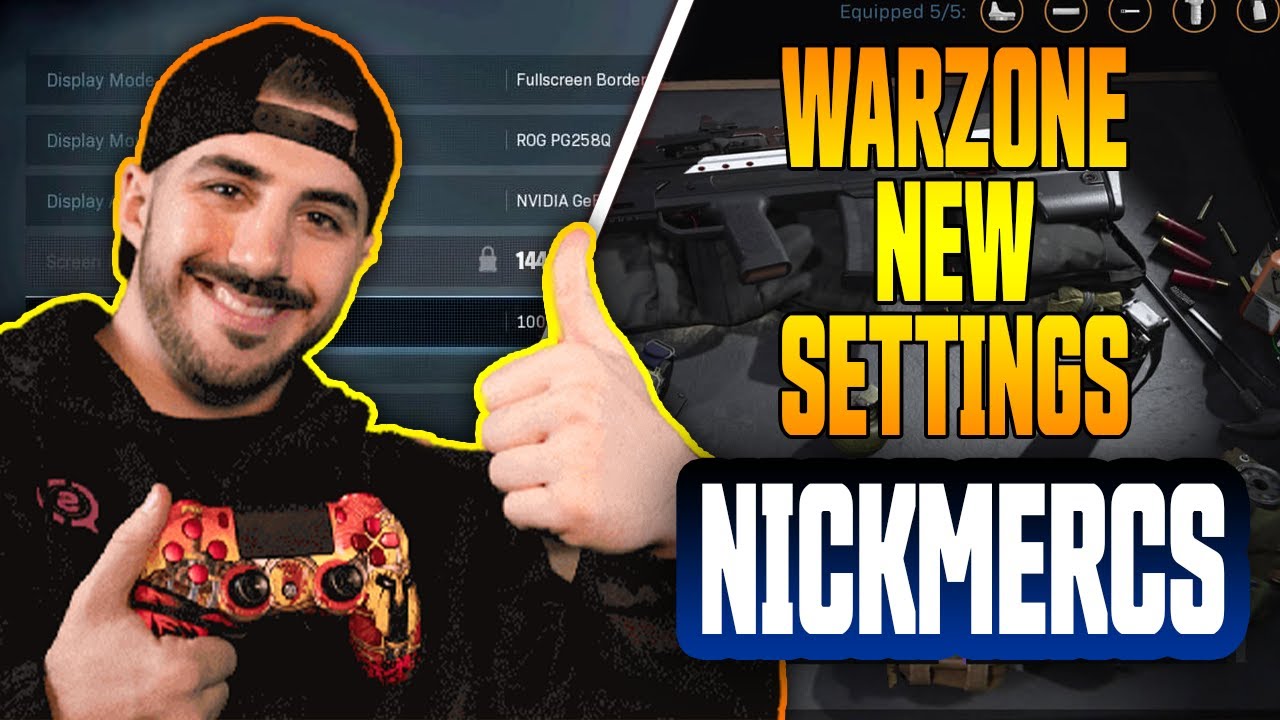 Nickmercs Warzone Settings Controller Binds and Setup New Update 2021