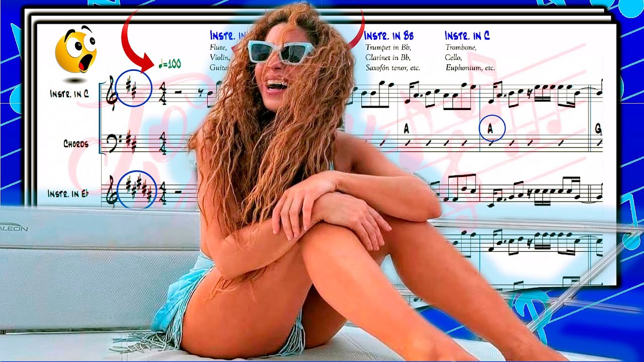 Shakira - Soltera | Partitura Completa para Todos los Instrumentos 🎶