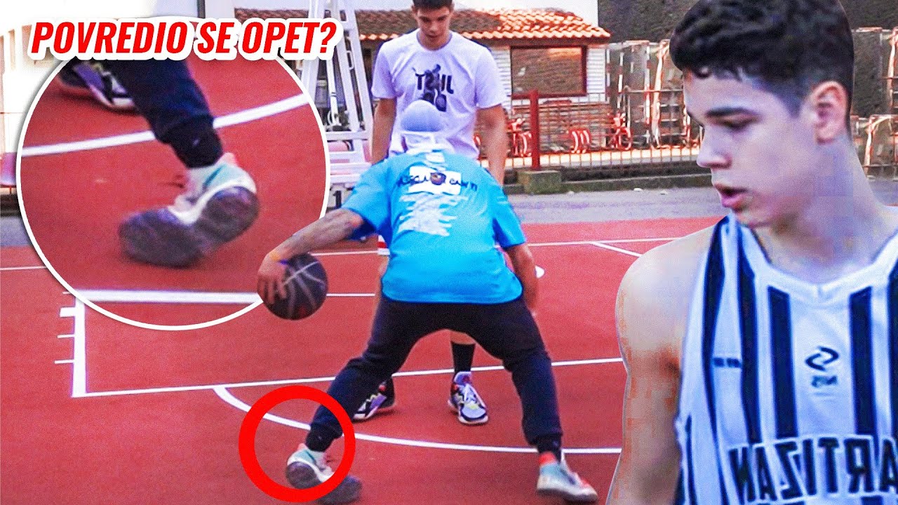 1na1 VS igrac Partizana *POVREDIO SE OPET*