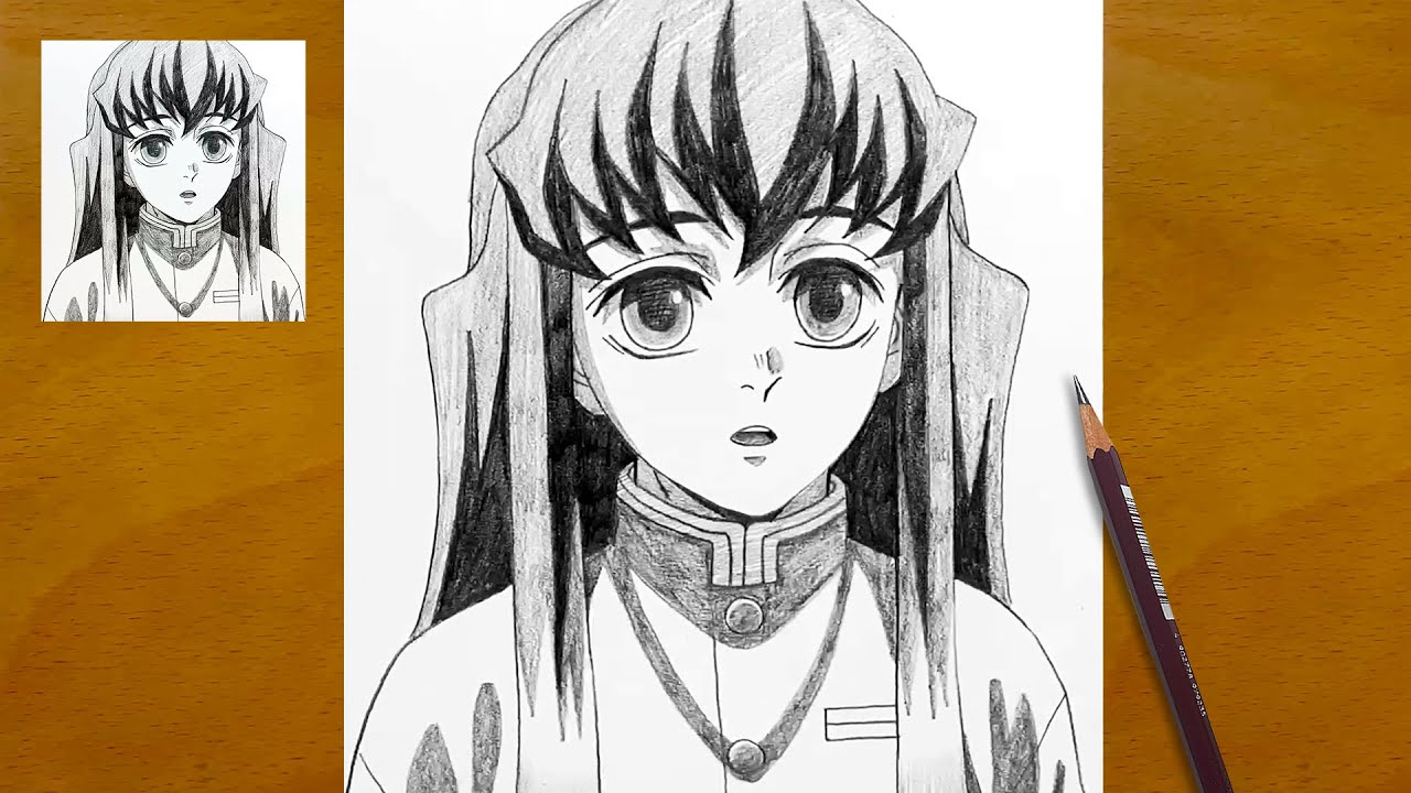How to Draw Muichiro Tokito from Demon Slayer || Anime Sketch || Kimetsu no Yaiba Drawing