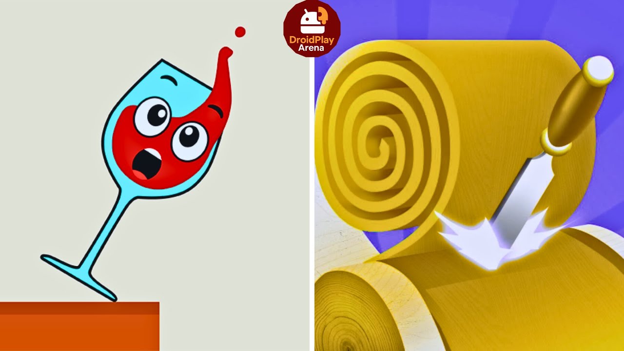 Spill It V's Spiral Roll ll Droid Play Arena || Mobile Puzzle Challenge || 