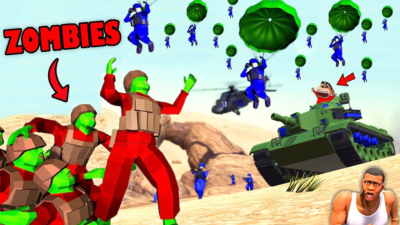 CHOP SHINCHAN Fighting ZOMBIE ATTACK in RAVENFIELD | ZOMBIE APOCALYPSE HINDI x GTA 5