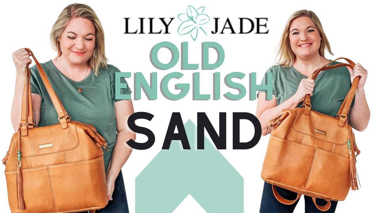 Lily Jade Shaylee in Old English SAND Diaper Bag Review