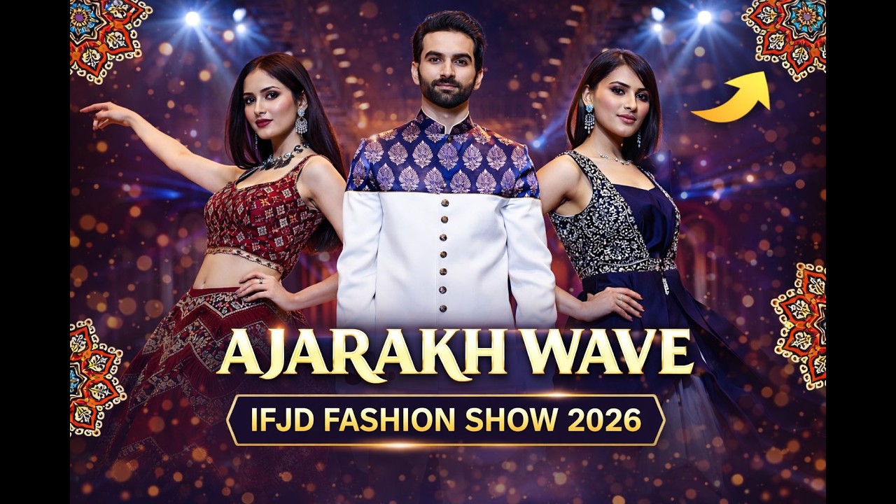 Ajrakh fashion show | IFJD Rajkot Fashion Show 2026 | Ajrakh Designer Collection