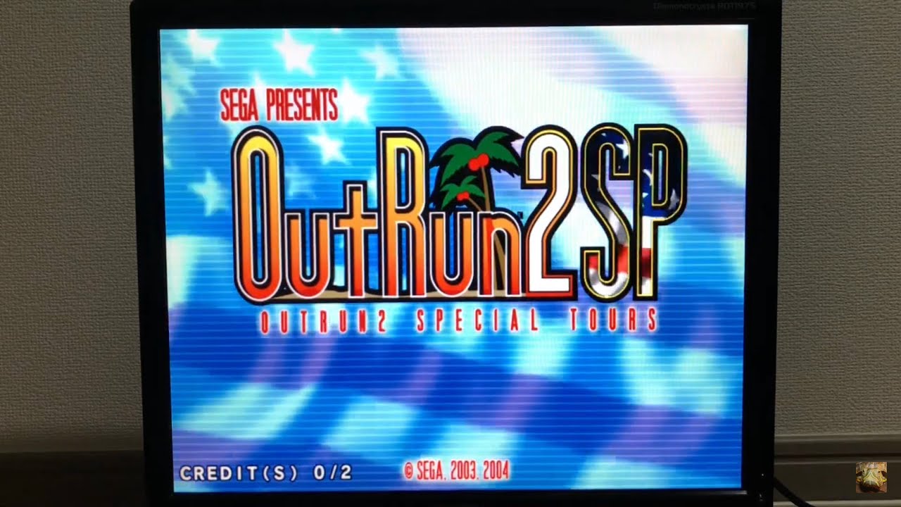 [アーケード基板]アウトラン2スペシャル OutRun2SPの起動からデモ画面