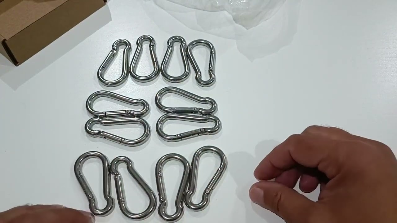 ALECPEA Mosquet&oacute;n de acero inoxidable, TAMA&Ntilde;O COMEDIDO Y S&Uacute;PER FUERTE