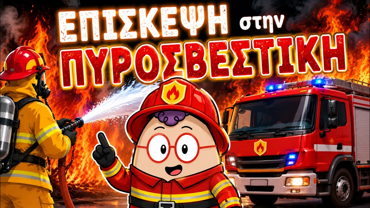 Πυροσβεστικό Όχημα για Παιδιά – Επίσκεψη στην Πυροσβεστική με τον Egg 🚒