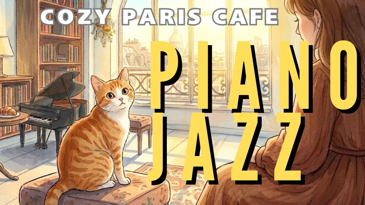 【作業用BGM】パリカフェピアノBGM 🎹 Paris Café Piano Music | Relaxing Study & Work Music｜パリカフェのピアノBGM 作業用・読書