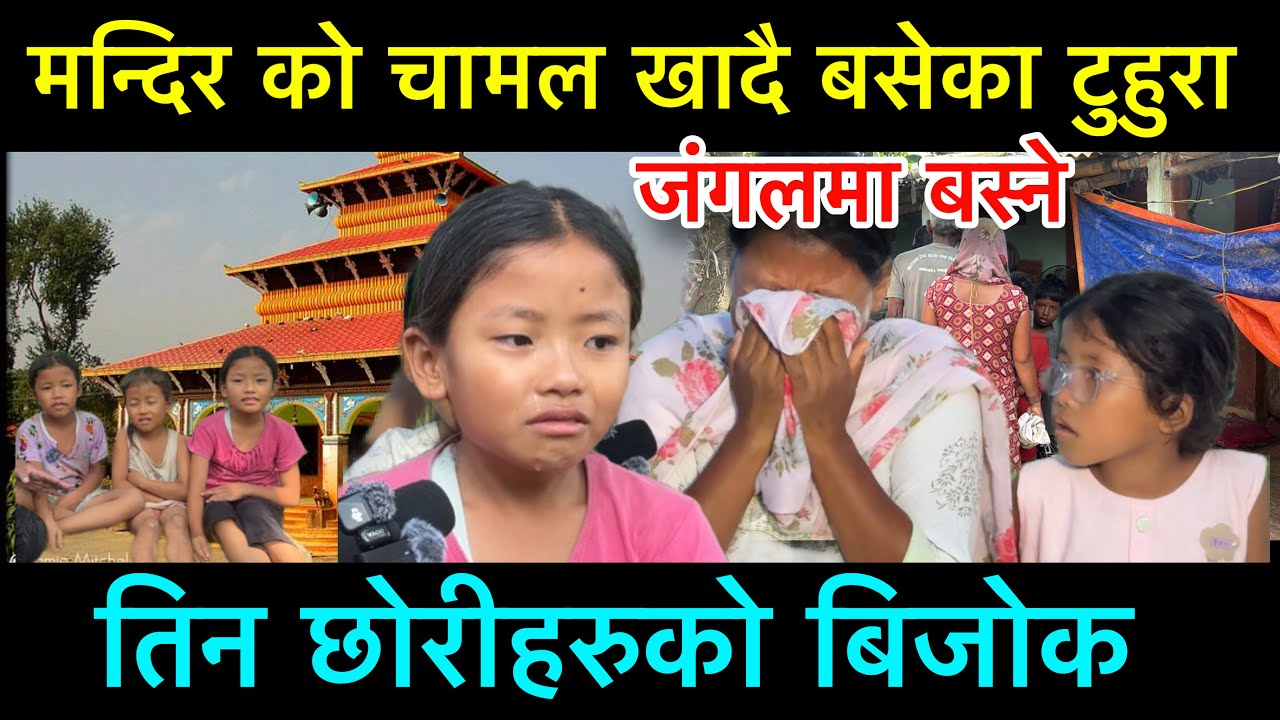 मन्दिरको चामल खादै जंगलमा बस्ने टुहुरा तिन छोरी को बिजोक