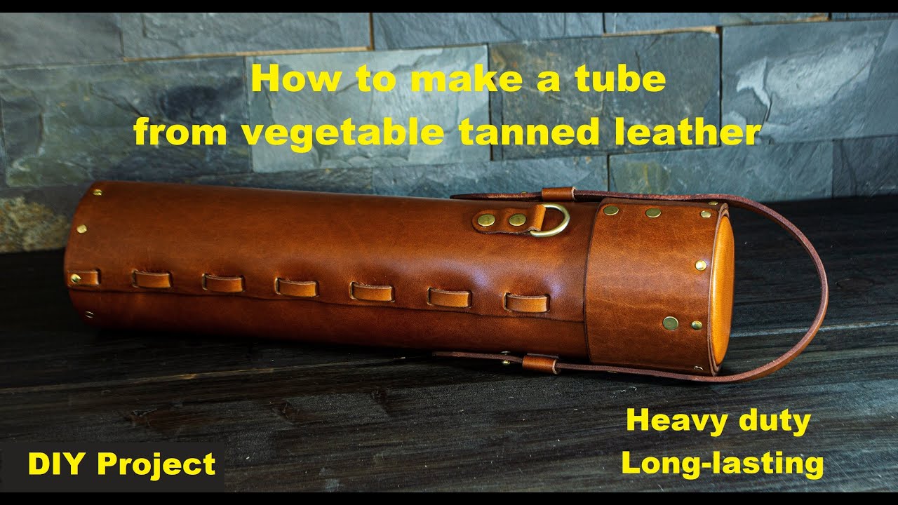 How to do a leather tube for blueprints, paintings, or other storage purposes on the move #diy