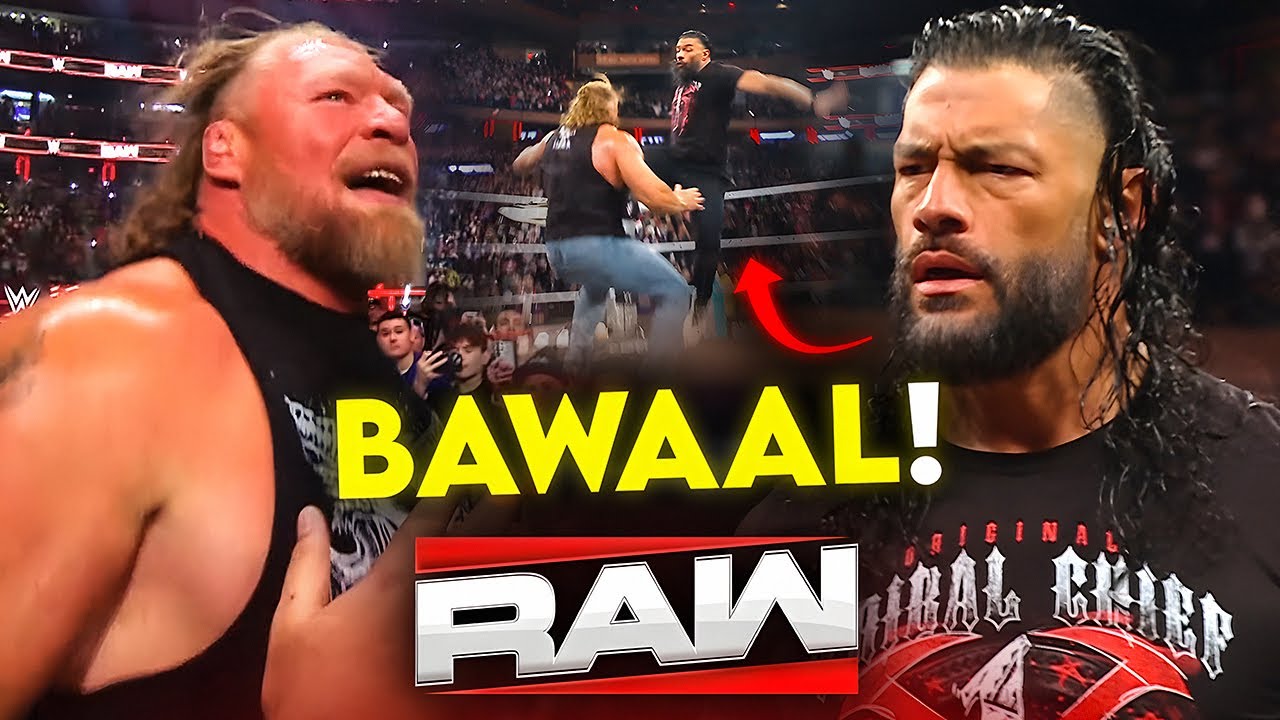 ROMAN REIGNS Vs BROCK LESNAR *BAWAAL ON RAW 😱🤯* | John Cena's FINAL RAW | WWE Raw Highlights | WWE