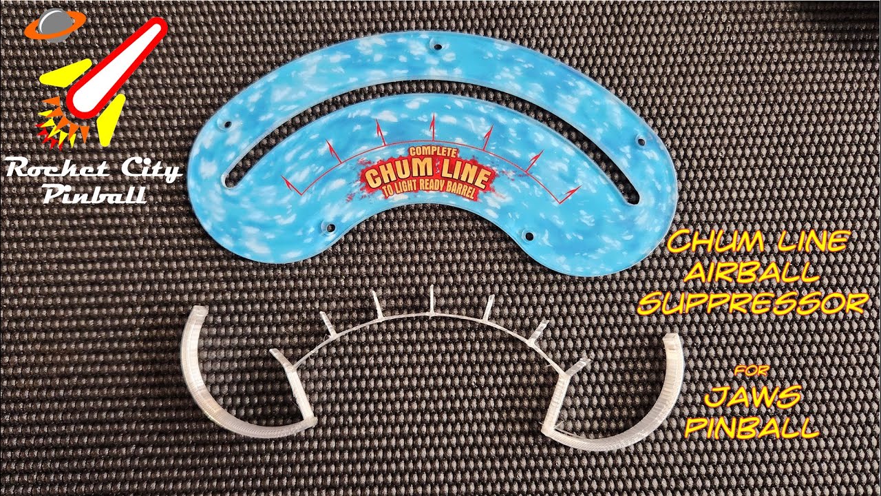 Chum Line Airball Suppressor for Stern Jaws pinball, by Rocket City Pinball