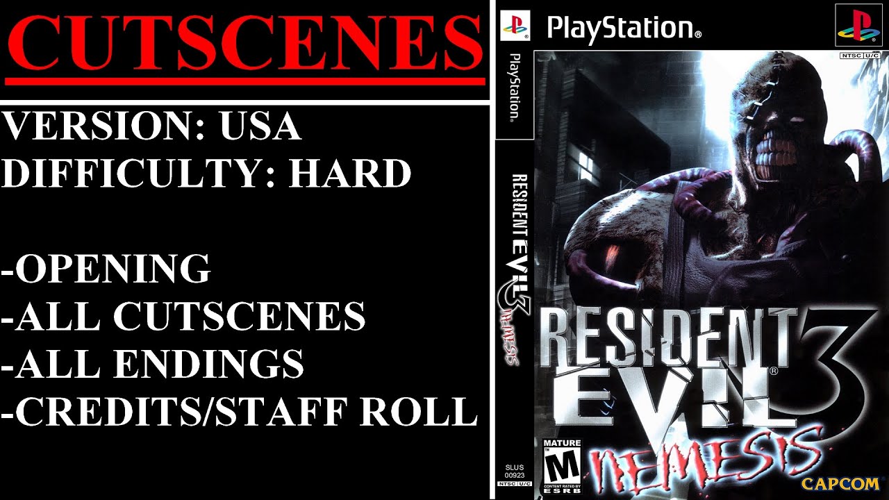 Resident Evil 3: Nemesis [USA] (PlayStation) - (All Cutscenes)