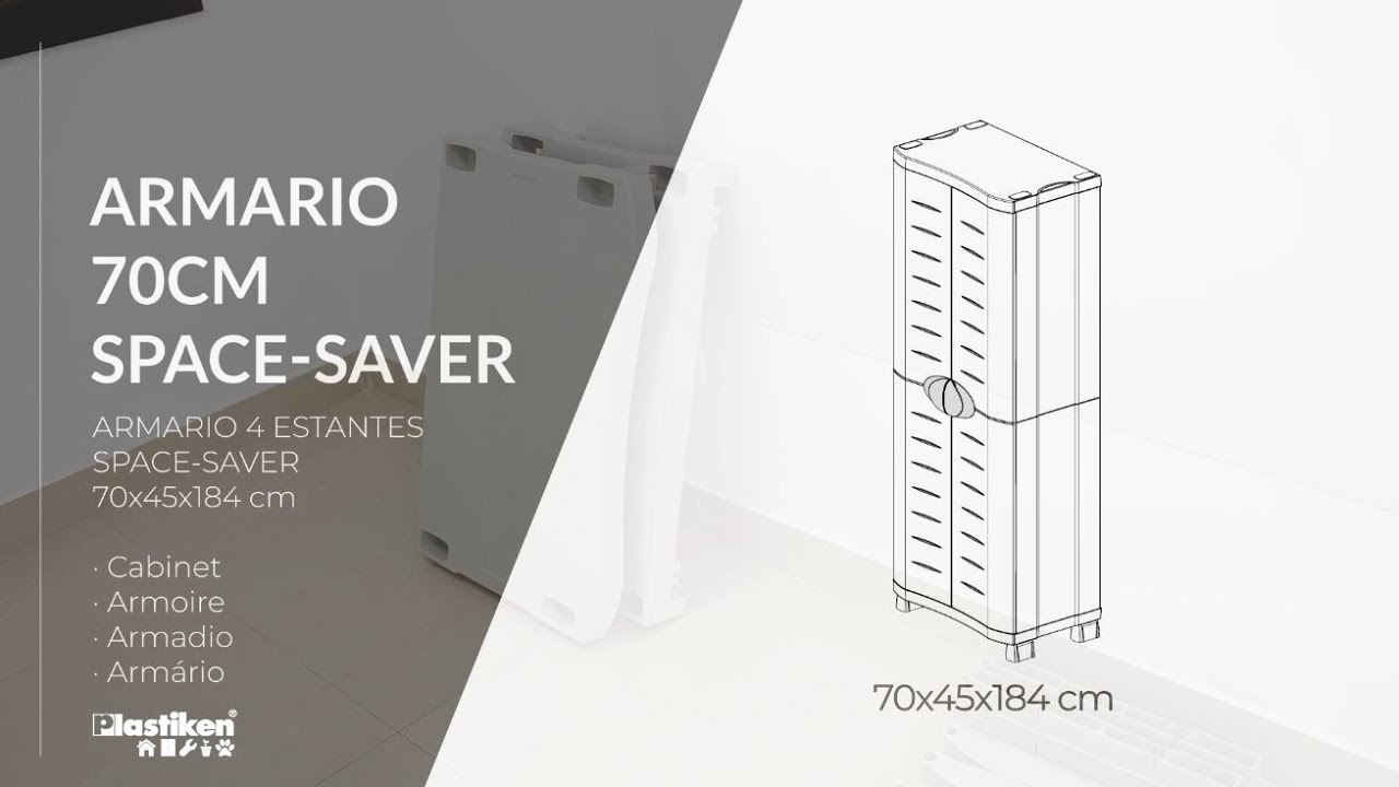 PLASTIKEN SPACE-SAVER ARMARIO 70CM (4 ESTANTES METAL)