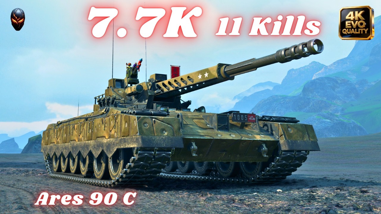 Ares 90 C  7.7K Damage 11 Kills World of Tanks #wot