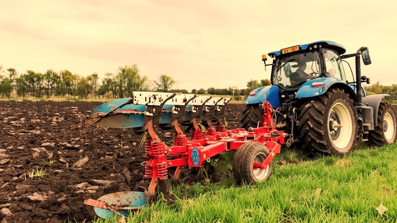 POWERFUL New Holland T7.245 Ploughing Action | Orba s 5-ti radličným pluhem u Nové Vsi